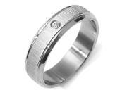 Gemini Bride CZ Diamond Anniversary Wedding Titanium Couple Ring width 4mm US Size 7.25 Valentine s Day Gift