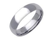 Gemini Dome Comfort Fit Silver Color Solid Titanium Couple Anniversary Wedding Ring width 6mm US Size 11.75 Valentine s Day Gift