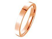 Gemini Flat Court Comfort Fit Rose Gold Couple Titanium Wedding Ring width 4mm US Size 4.75 Valentine s Day Gift