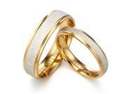 Gemini His or Her 18K Yellow Gold Filled Anniversary Wedding Ring width 4mm Size 7.25 Valentine s Day Gift