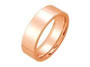 Gemini Groom or Bride Flat Court Comfort Fit Rose Gold Titanium Wedding Ring width 6mm US Size 6.75 Valentine s Day Gift