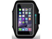 iPhone 5 5S 5C Armband Stalion® Sports Running Exercise Gym Sportband Jet Black Water Resistant Sweat Proof Key Holder