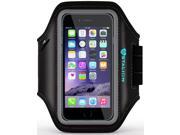 iPhone 6 6S PLUS Armband Stalion® Sports Running Exercise Gym Sportband 5.5 Inch Jet Black Water Resistant Sweat Proof Key Holder ID Credit Card
