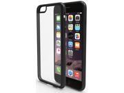 iPhone 6 Case Stalion® [Hybrid Bumper Series] Shockproof Impact Resistance Jet Black Ultra Slim Fit with Diamond Clear Back Raised Edges for Protection N