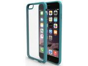iPhone 6 Case Stalion® [Hybrid Bumper Series] Shockproof Impact Resistance Cyan Blue Ultra Slim Fit with Diamond Clear Back Raised Edges for Protection N