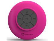 Shower Speaker Stalion® Sound Waterproof Bluetooth Portable Audio System Fuchsia Pink Universal for iPhone 7 6 6s Plus iPod Touch iPad Air Mini Pro Samsung G