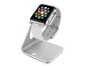 Apple Watch Stand Stalion® Desktop Charging Dock Station for Apple Watch Sport Edition Quick Silver Aluminum Body Universal Cradle Holder for Apple iWatch 38