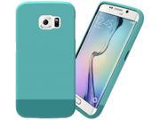 Samsung Galaxy S6 Edge Case Stalion® Slider Series Matte UV Textured Sliding Style Protective Hard Case Teal Splash