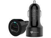 Car Charger Stalion® Quick Charge 3.0 USB Turbo Adaptive Fast Rapid Vehicle Charger Jet Black Universal for Samsung Galaxy S6 Edge Note 5 Nexus 6 Qi Wireles