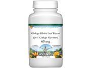 Ginkgo Biloba Leaf Extract 24% Ginkgo Flavones 6% Terpene Lactones 60 mg 100 capsules ZIN 517172