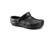Crocs SureGrip Bistro Clogs Slip Resistant Work Shoes Black Chef Kitchen Shoes for Men and Women 4M