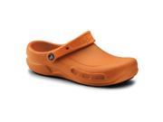 Mario Batali Crocs SureGrip Bistro Clogs Slip Resistant Work Shoes Orange Chef Kitchen Shoes for Men and Women 7M