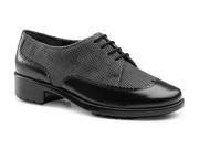 Aerosoles SureGrip Womens Accomplishment SG Black Grey Houndstooth Work Shoes 6.5M
