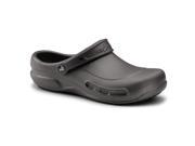 Mario Batali Crocs SureGrip Bistro Clogs Slip Resistant Work Shoes Graphite Chef Kitchen Shoes for Men and Women 4M