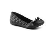 Lila SureGrip Womens Elsa Black Quilted Ballet Flat Slip Resistant Work Shoes 5.5M