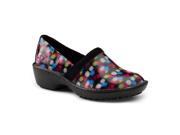 Lila SureGrip Womens Bella Black Mod Dot Clog Slip Resistant Work Shoes 7M