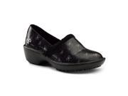 Lila SureGrip Womens Bella Black Bows Clog Slip Resistant Work Shoes 9M