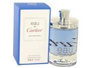 Eau De Cartier Vetiver Bleu by Cartier for Men Eau De Toilette Spray Unisex 3.3 oz
