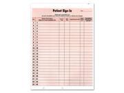 Salmon Confidential Patient Sign In Label Forms 8 1 2 x 11 23 Peel Off Adhesive Sign In Lines 125 Forms per Pack
