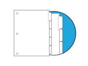 110 1 5 Cut Blank Indexes Clear Copier Mylar on Tab Area Uncollated Single Position 3 hole punch Carton of 1250 Tabs