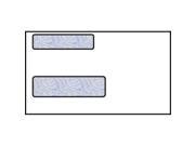 3 9 16 x 6 3 16 Double Window Envelope 24 White Wove Quick Stick Seal Blue Woodgrain Inside Tint Box of 500