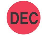 2 Diameter December Circle Labels 500 per Roll