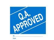 4 x 4 Q.A. Approved Labels 500 per Roll