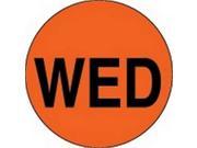 1 Diameter WED Day of the Week Circle Labels 500 per Roll