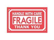 2 x 3 Fragile Handle With Care Thank You Labels 500 per Roll