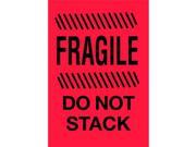 4 x 6 Fragile Do Not Stack Labels 500 per Roll