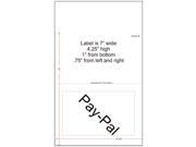 7 x 4 1 4 7 x 4.25 Integrated Laser Label Form Legal Size Sheets 1 Label Carton of 1500