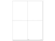 W 2 4 Up Box Blank Cut Sheet No Backer 500 Forms Ctn