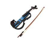 Full Size Electric 4 4 Acoustic Violin Fiddle Set W Bow Rosin Carry Case Blue