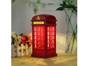 Creative USB Night Lignt Lamp Telephone Booth Touch Table Desk Home Room Decor Red