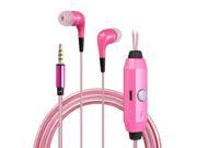 3.5mm Colorful Glow LED Dynamic Flash Light Stereo Earphone Earbud Headphone Headset W Mic Pink