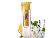 800ML Fruit Juice Infusing Infuser Water Bottle Sport Health Lemon Juice Bottle Flip Lid pink black yellow blue