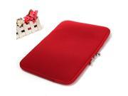 11 inch Lycra Laptop Notebook Netbook Bag Soft Case Protective Sleeve Red