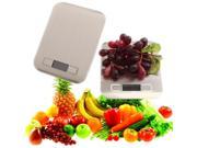 5kg 1g Digital LCD Electronic Kitchen Food Diet Postal Weight Scale Gray White