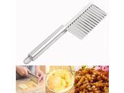 Stainless Steel Potato Chip Vegetable Crinkle Wavy Cutter Blade Slicer Kitchen Corrugated potato slice knife