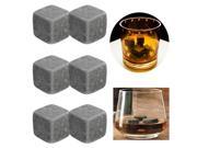 6pcs Whisky Stones Drinks Cooler Cubes Whiskey Rocks Granite Ice Stones
