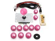 Arcade DIY Replacement Part Set Kits USB Encoder PC Joystick Push Buttons pink