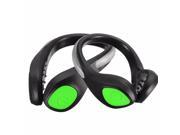 2pcs Outdoor Sports Clip LED Shoe Light Night Safety Running Cycling Plastic Light green