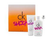 Calvin Klein CK One Shock For Her Coffret Eau De Toilette Spray 100ml 3.4oz Body Lotion 100ml 3.4oz 2pcs
