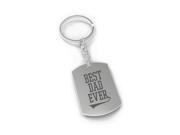 Nickel Plated Keychain for Dad Best Dad Ever Glossy Finish Father s Day Gift
