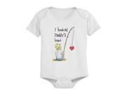 I Hooked Daddy s Heart Cute Baby Onesie Infant Bodysuit Father s Day Gift Idea