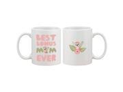 Best Bonus Mom Ever Flower Mugs Mothers Day Gifts For Stepmom or Godmother