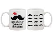 Stashing Through The Snow Holiday Mug Christmas Gifts Ideas Mustache Mugs