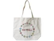 Women s Canvas Bag Cute Floral Design Oh Well Canvas Tote Bag Natural