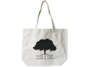 Save A Tree Save A Life Canvas Bag Cute Earth day Tote for Grocery or School