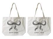 Women s Cute Eco friendly Best Friend Matching Natural Canvas Tote Bag
